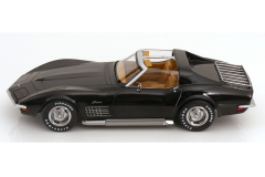 Chevrolet Corvette C3 mit abnehmbaren Dachteilen und Sidepipes 1972 schwarz| KK-Scale | 1:18